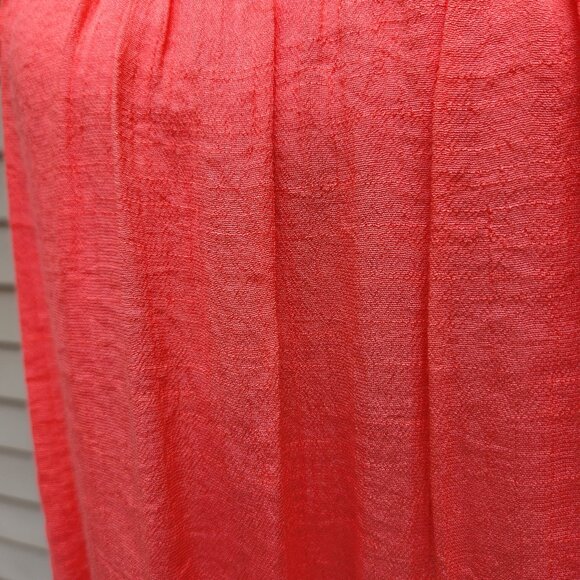 New Directions Coral Red Shift Dress NWT Lace Asymmetric Sleeveless Solid - Picture 6 of 15